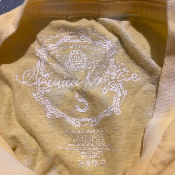 American Rag Yellow Tie Dyed Short Sleeve - Picture 5 of 7